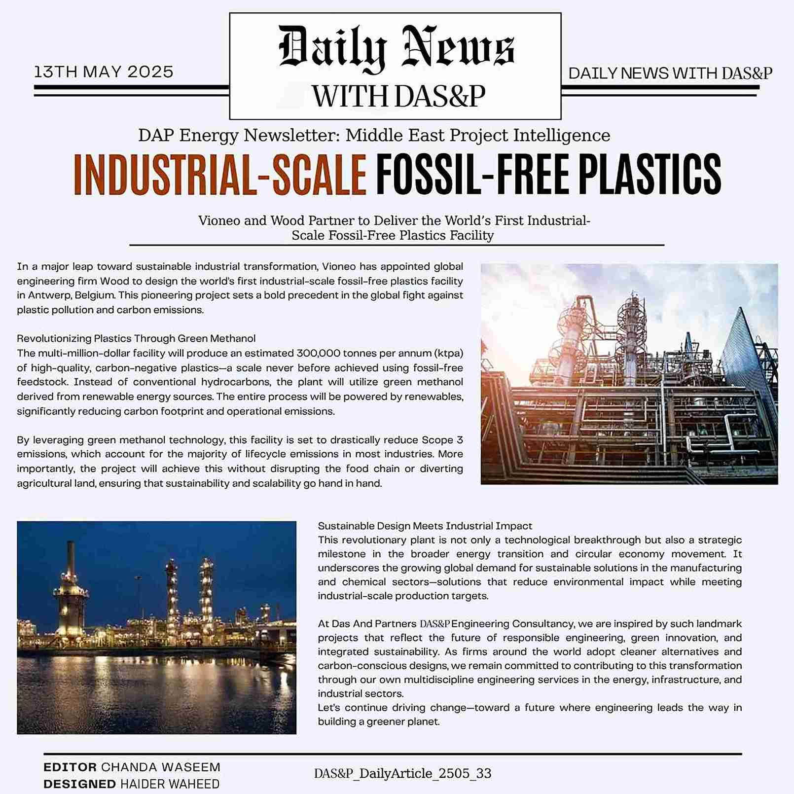 Daily News with DAS&P - 13th May 2025