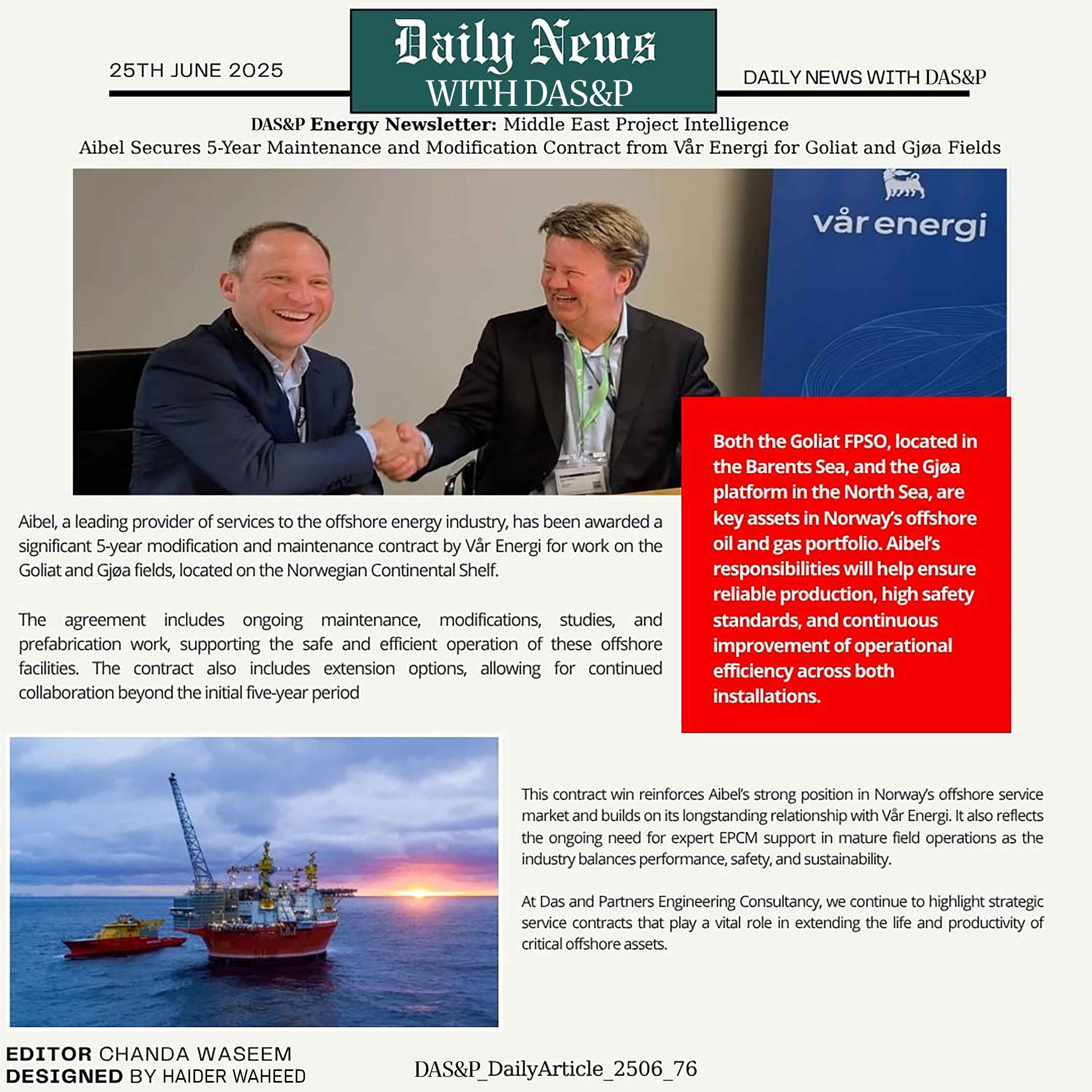 Daily News with DAS&P - 25th June 2025