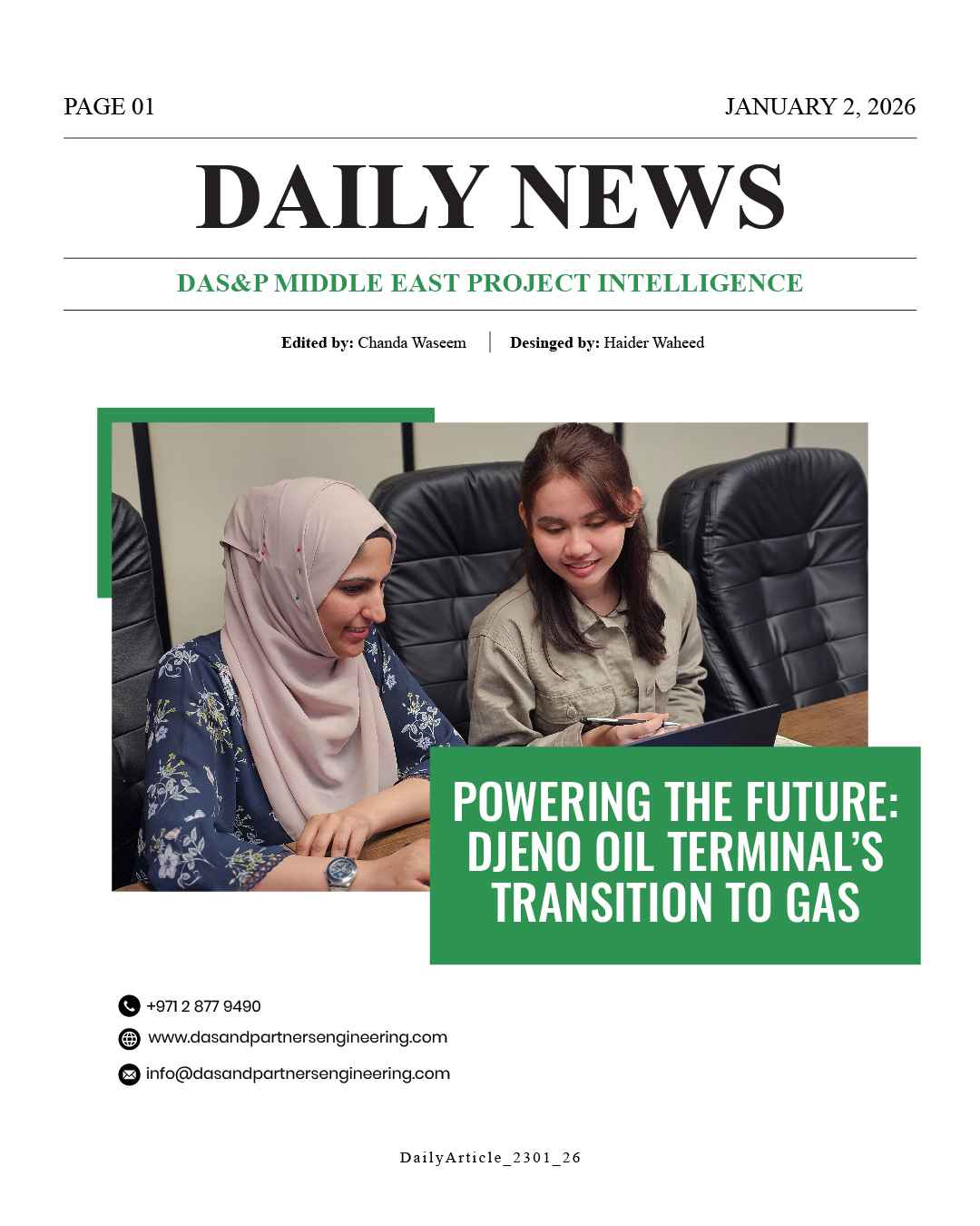 Daily News with DAS&P - 2nd Jan 2026